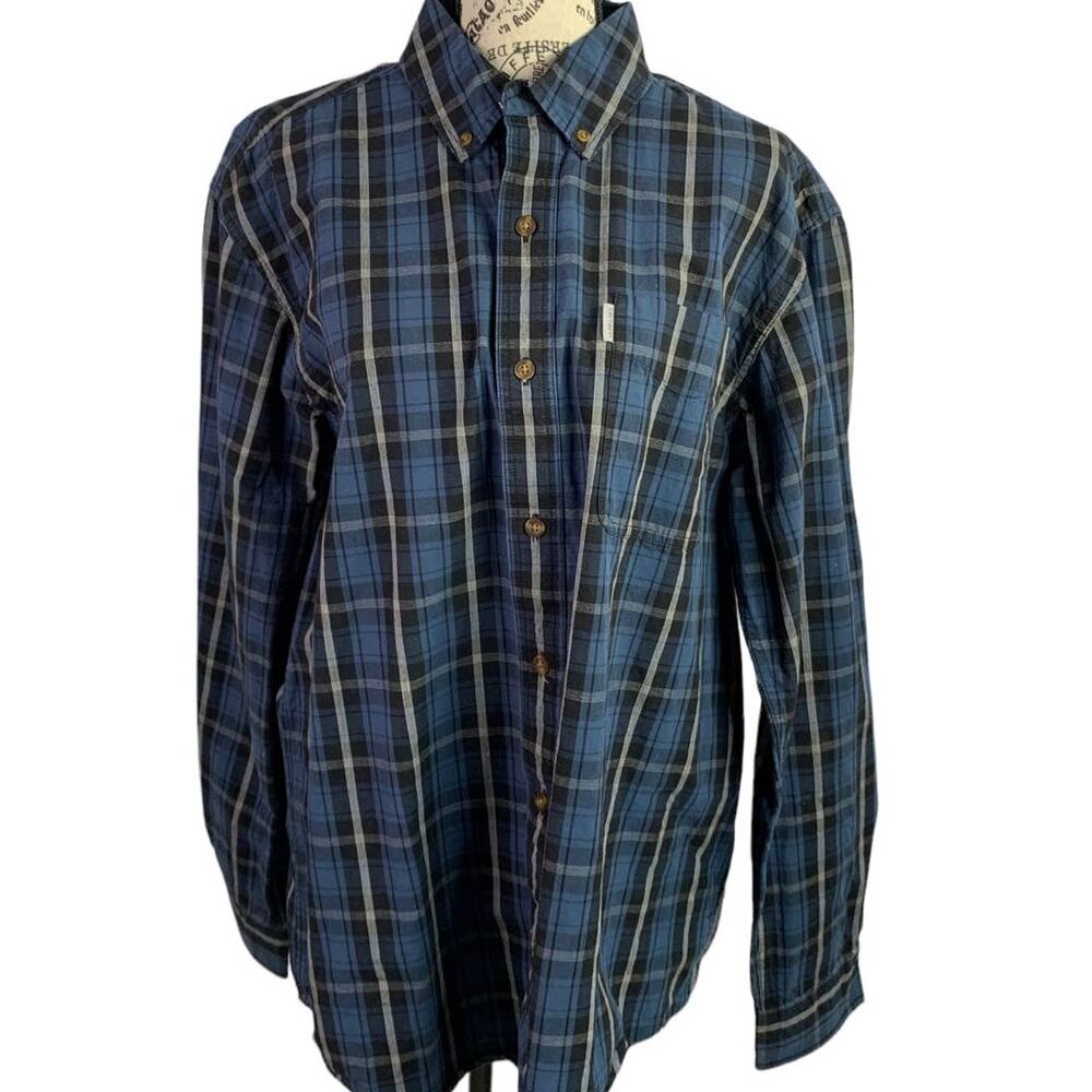 Carhartt Men's Size Large Casual Shirt 100% Cotton Relaxed Fit Button-Down Front